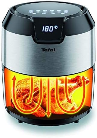 TEFAL Easy Fry Digital Interface 4.2 L Oil-less Fryer, Silver, Metal/Stainless Steel, EY401D27