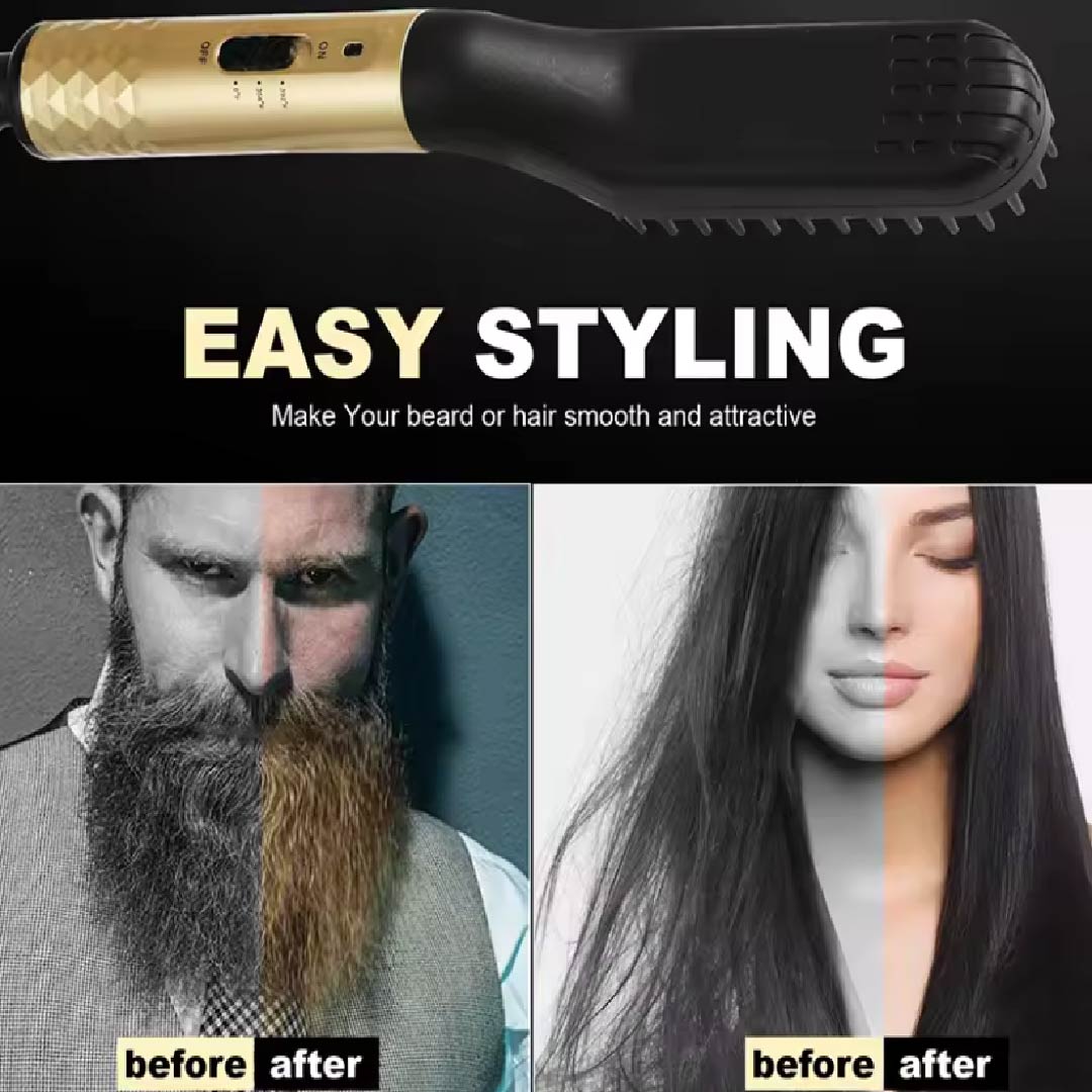 Multifunctional Quick Hair Beard Straightener Men's Hair