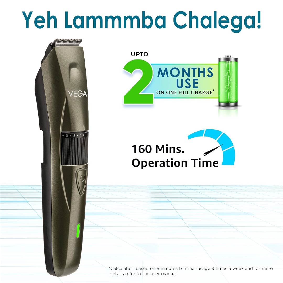 Vega P1 Battery Powered Beard Trimmer for Men