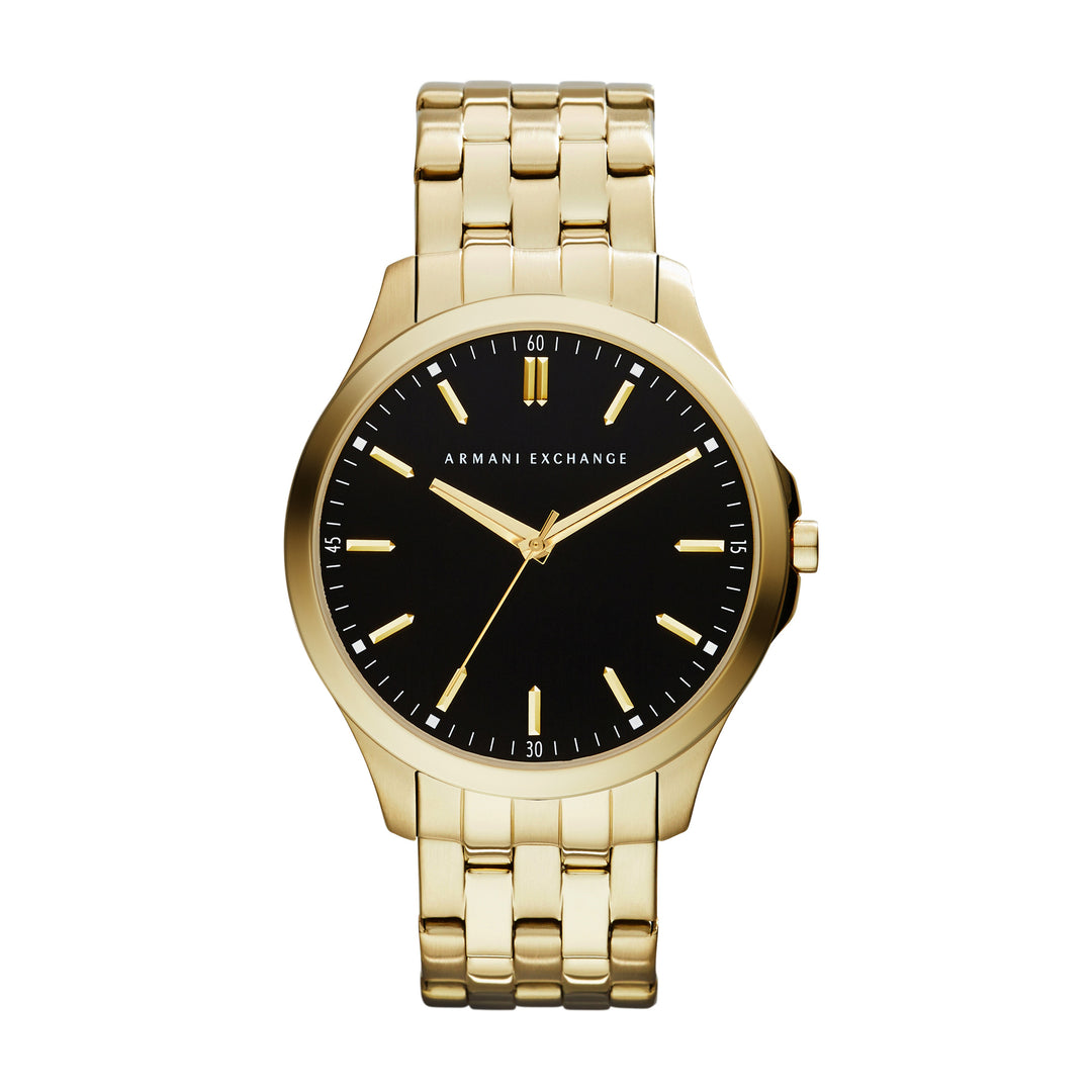 Armani Exchange Men's Three-Hand Gold-Tone Stainless Steel Watch
