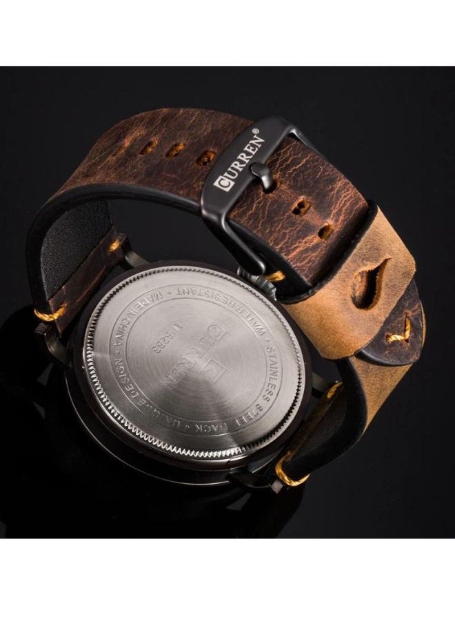 Curren 8283 Men's Water Resistant Leather Strap Chronograph Watch