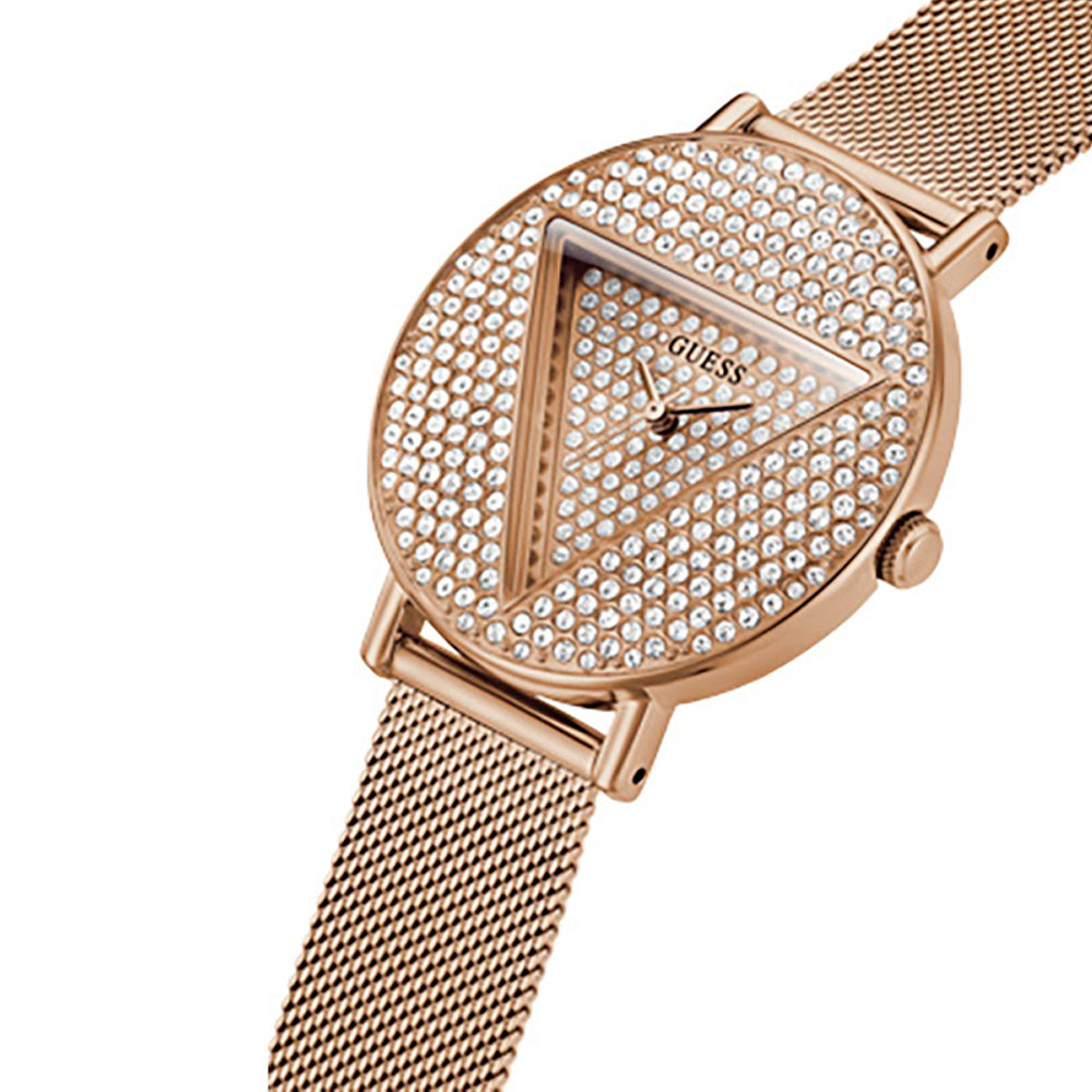 Guess Women's Watch Rose Gold Tone Case Quartz