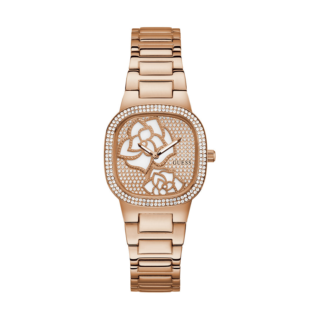 Guess Women's Watch Rose Gold Tone Case Quartz