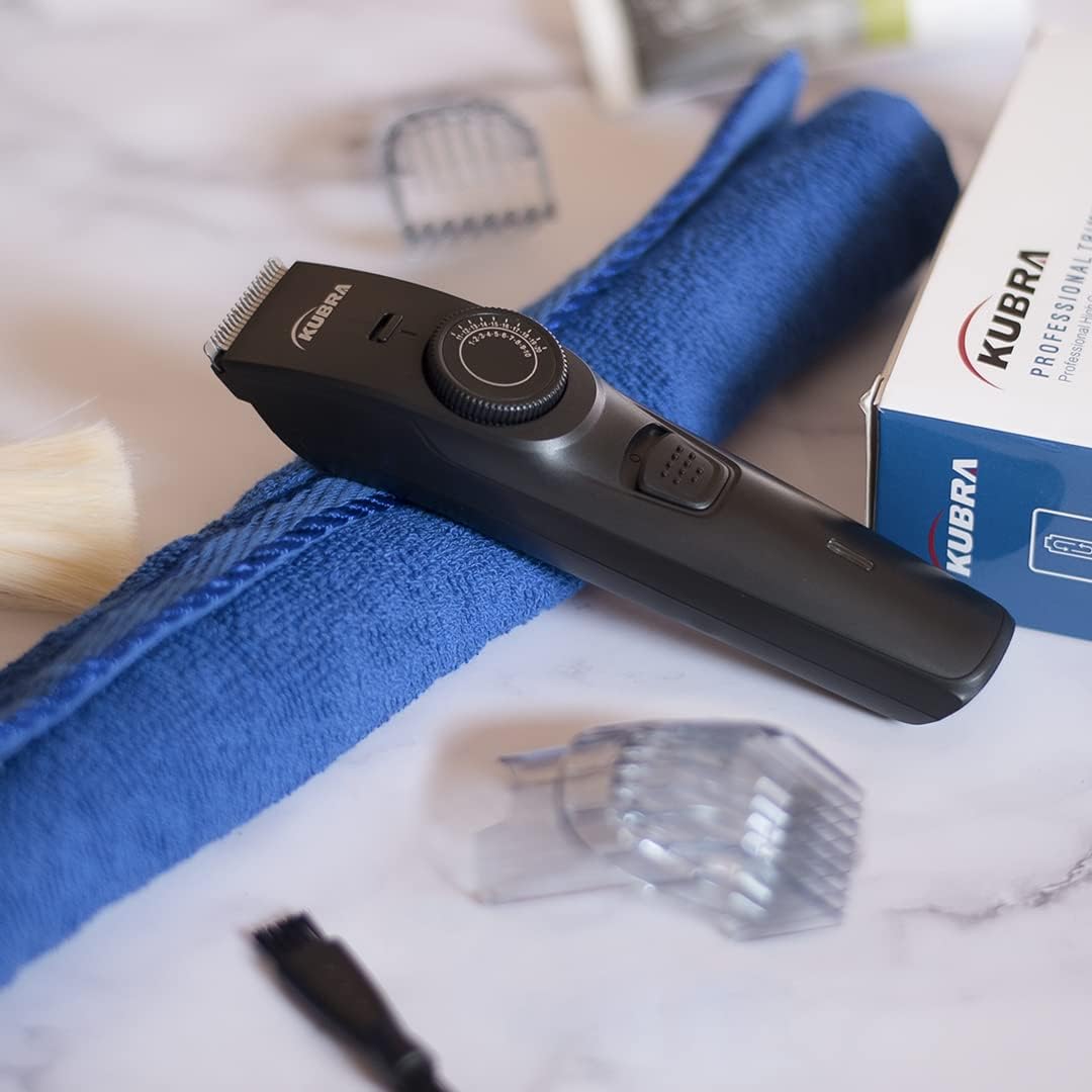 Kubra KB-1088 Hair and Beard Trimmer with USB Charging, 40 Length Setting, 45 minutes Cordless use, 1 Year Warranty (Black)
