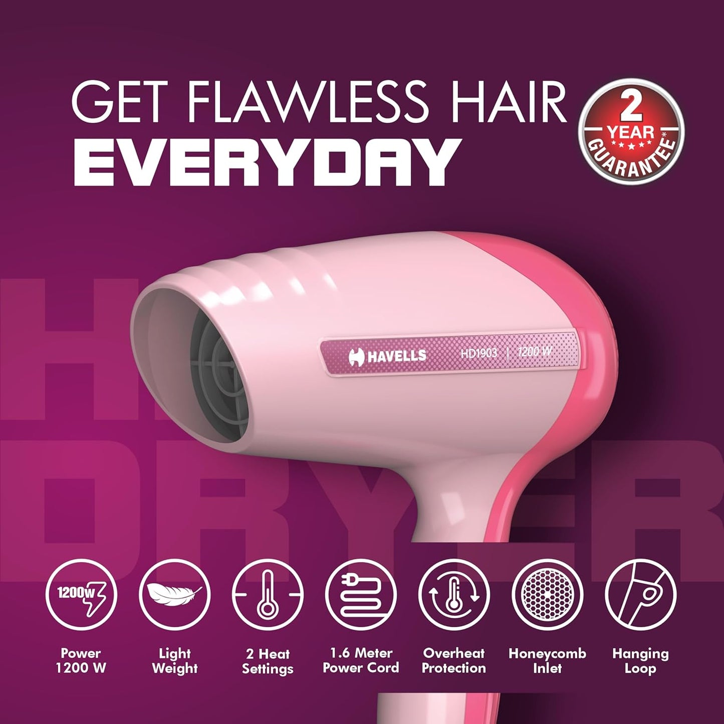 Havells 1200W Powerful Hair Dryer
