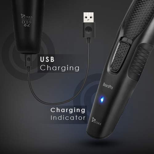 SYSKA HT200U Beard Pro Trimmer Runtime: 40 Mins Cordless Use (Black)