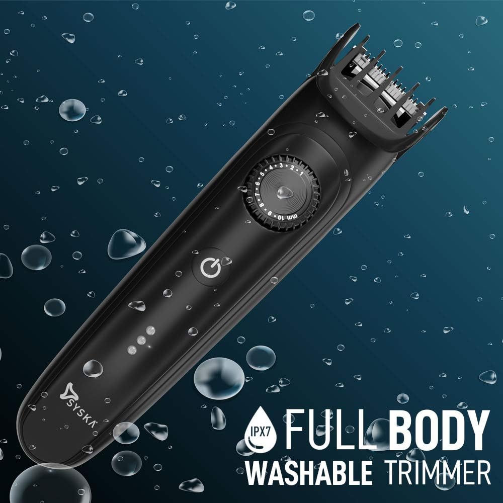 SYSKA HT900 BeardPro Corded & Cordless Trimmer with Fast Charge, 120 Min Runtime, 40 Length Settings (Black)