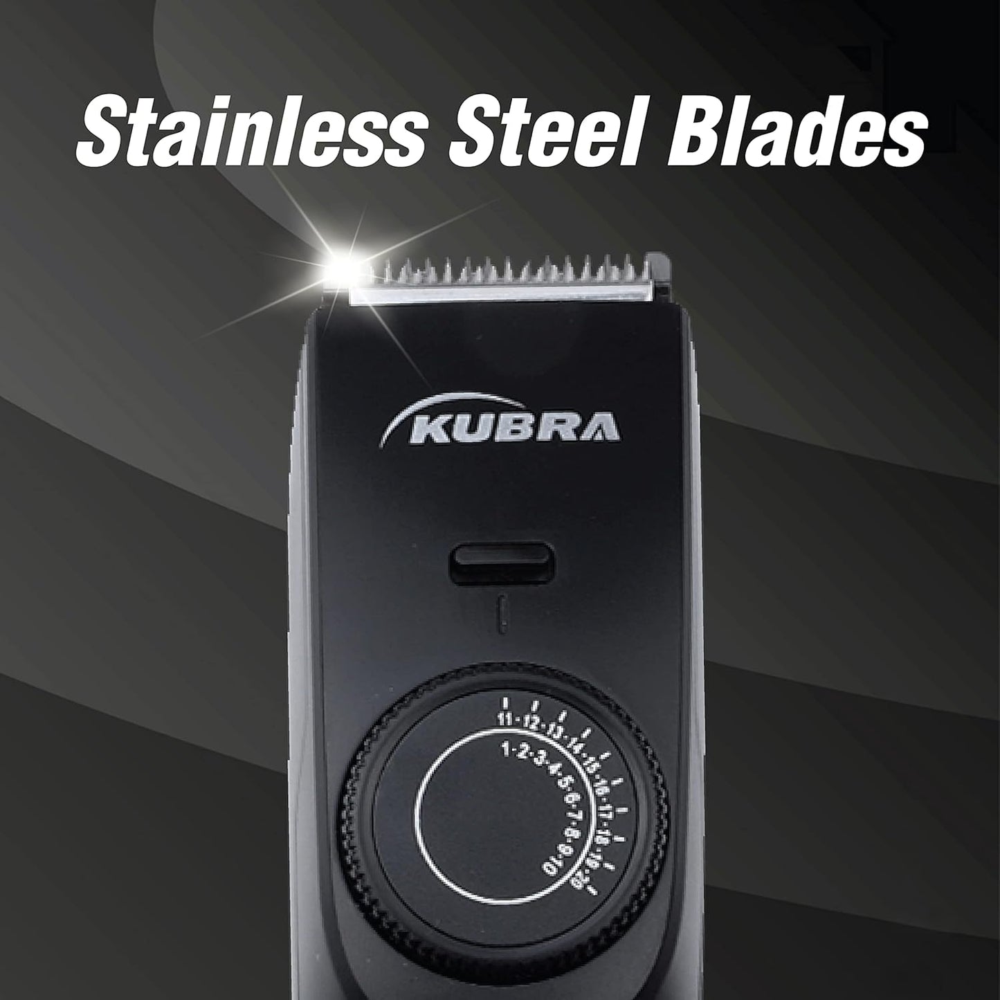 Kubra KB-1088 Hair and Beard Trimmer with USB Charging, 40 Length Setting, 45 minutes Cordless use, 1 Year Warranty (Black)