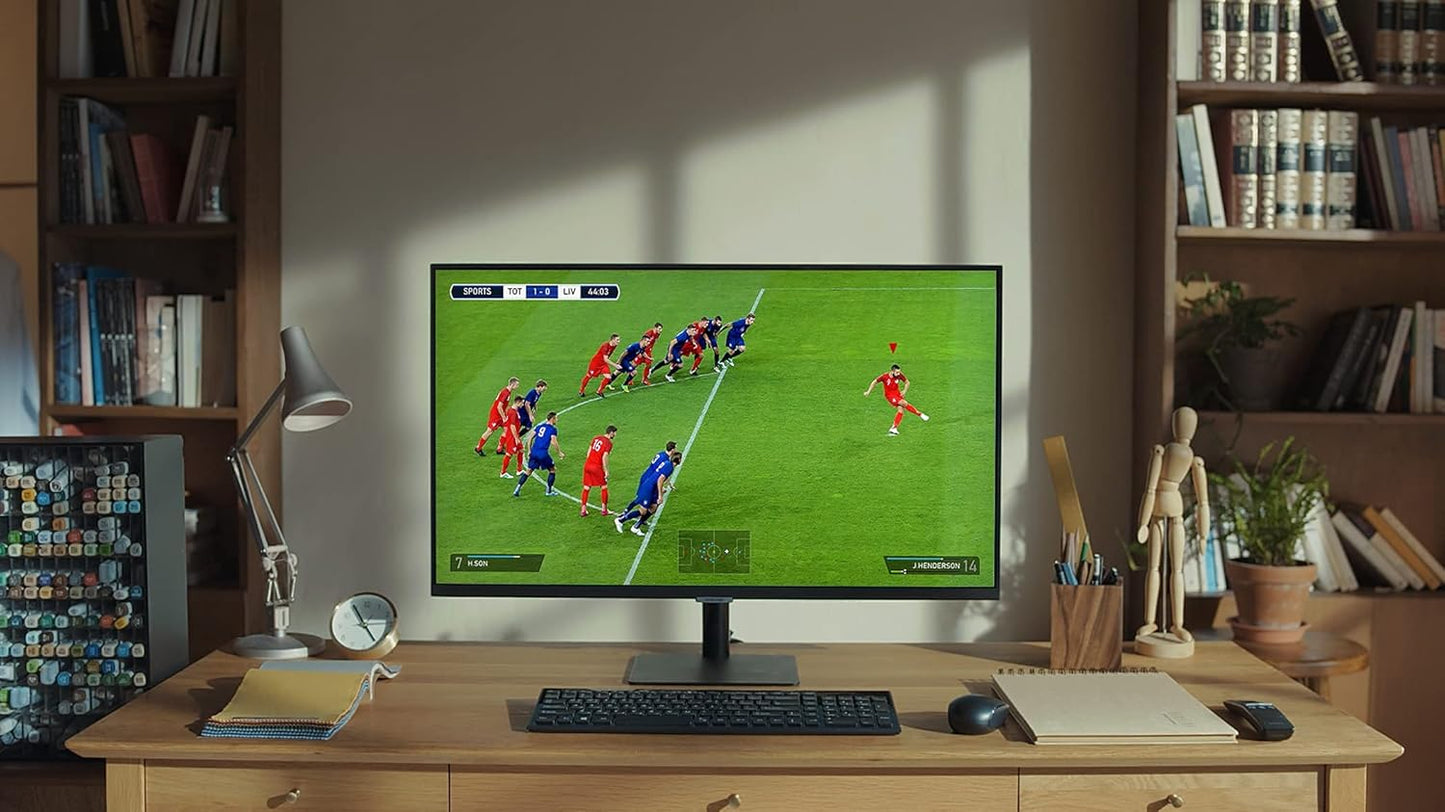 SAMSUNG M5 Series 32-Inch FHD 1080p Smart Monitor & Streaming TV (Tuner-Free), Netflix, HBO, Prime Video, Apple Airplay, Bluetooth, Built-in Speakers, Remote Included (LS32AM500NNXZA)