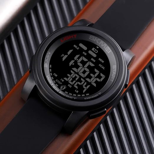 Lixada SKMEI 1469 Analog Digital Watch Man Sport Watch 50M Waterproof Tracker Pedometer Monitor Calories Monitor Smart Bracelet Fashion Alarm Couple Wrist Watch Sport Band