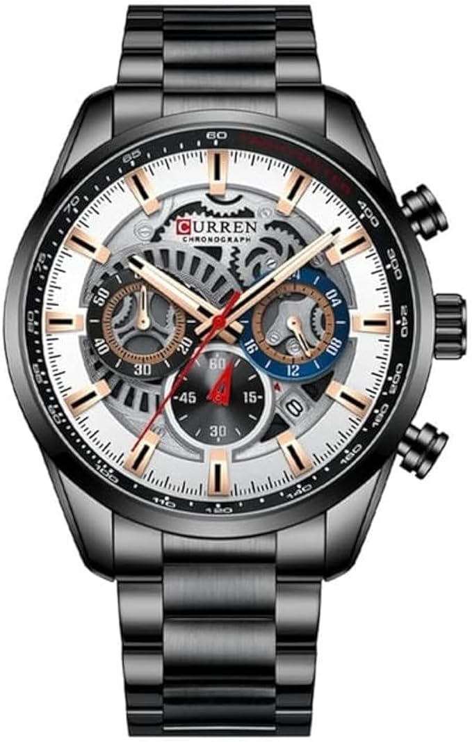 CURREN 8391 Top Luxury Brand Men's Casual Sports Watch Men's Watch, Waterproof Luminous Stainless Steel Men's Wrist Watch
