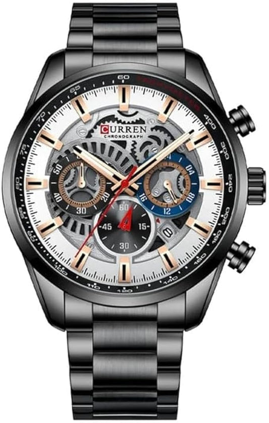CURREN 8391 Top Luxury Brand Men's Casual Sports Watch Men's Watch, Waterproof Luminous Stainless Steel Men's Wrist Watch