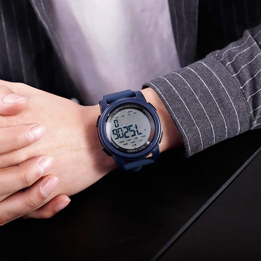 Lixada SKMEI 1469 Analog Digital Watch Man Sport Watch 50M Waterproof Tracker Pedometer Monitor Calories Monitor Smart Bracelet Fashion Alarm Couple Wrist Watch Sport Band