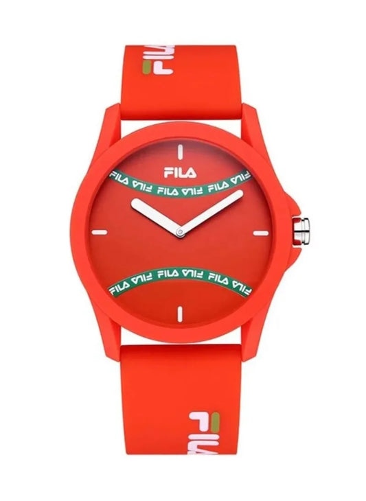 Fila Style Unisex Analog Watch ABS Case Red Silicone Strap, 38-864-004, size 43mm  في الإمارات