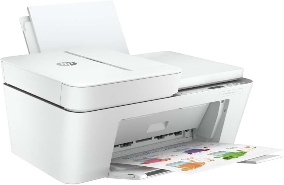 DeskJet Plus 4120 All-in-one Printer, Wireless, Print, Copy, Scan & Send mobile Fax - white [3XV14B] White
