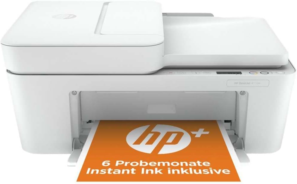 DeskJet Plus 4120 All-in-one Printer, Wireless, Print, Copy, Scan & Send mobile Fax - white [3XV14B] White