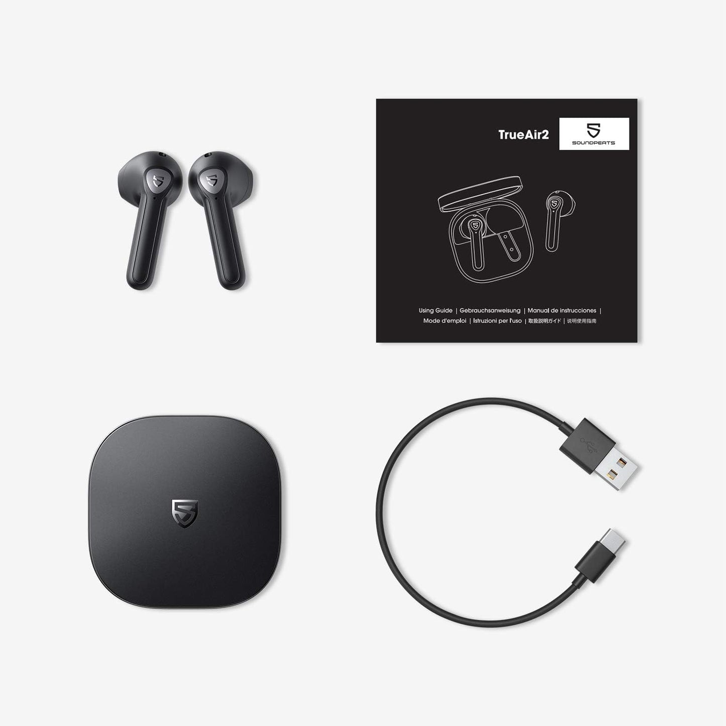 SOUNDPEATS TrueAir2 Wireless Earbuds with Qualcomm QCC3040 Bluetooth V5.2 headphones, 4 Mic and CVC 8.0 Noise Cancellation for clear calls, True Wireless Mirroring, Total 25 Hours,aptX Codec