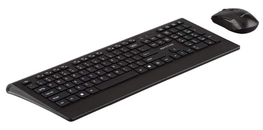 Promate Wireless Keyboard and Mouse, Ergonomic Ultra-Slim 2.4GHz Cordless Combo Keyboard and 5 Button DPI Mouse with Wrist Rest Panel and Auto-Sleep Function, ProCombo-4