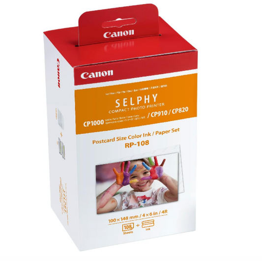 Canon Rp108 Post Card Size Color Ink / Paper Set