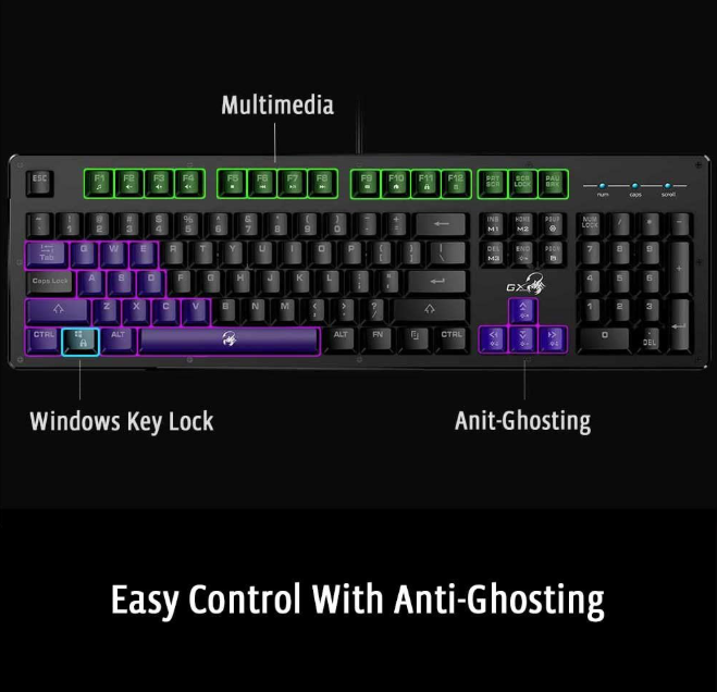Genius 31310003400 Smart Gaming Keyboard [Scorpion K10]