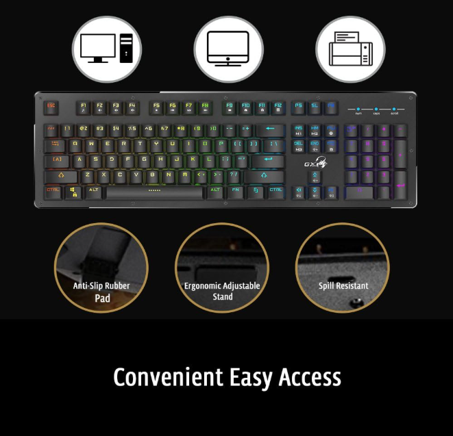Genius 31310003400 Smart Gaming Keyboard [Scorpion K10]