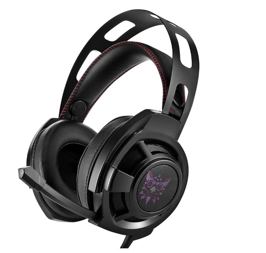 Onikuma M190 Professional Over-Ear Gaming Headset for PS4, Features Subwoofer and Bass Sound with Noise Canceling Mic, Black, Wired