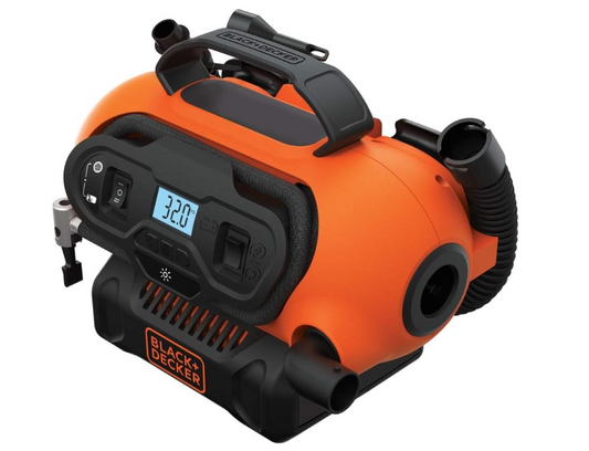 BLACK+DECKER Bdcinf18N-Qs - Inflador De Aire Ca/Cc Para 230V/12V/18V,