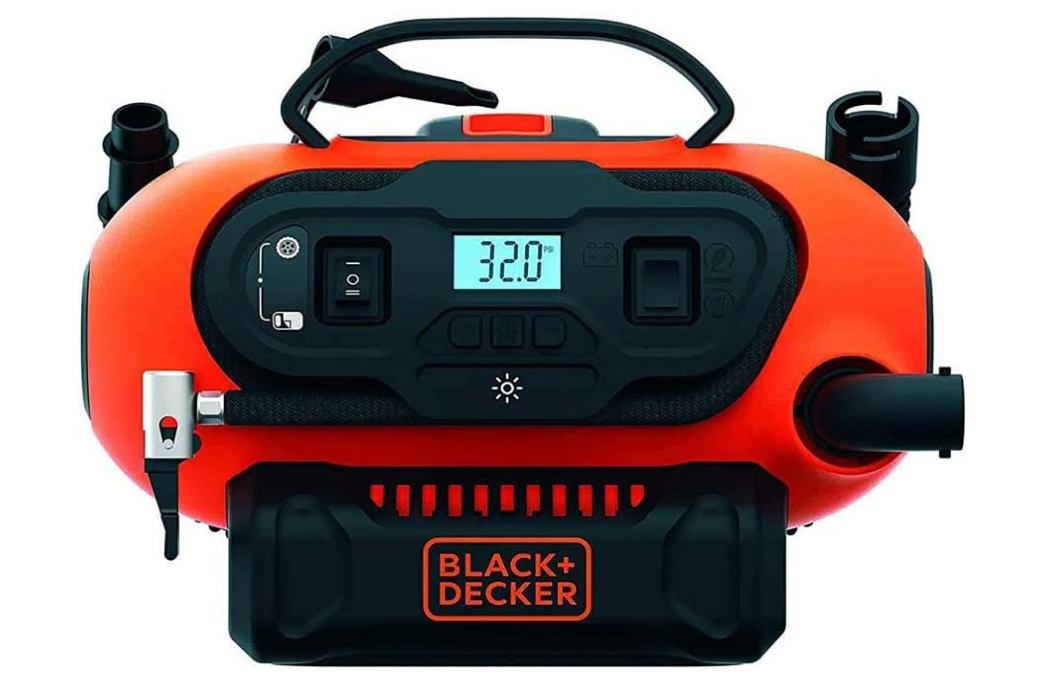 BLACK+DECKER Bdcinf18N-Qs - Inflador De Aire Ca/Cc Para 230V/12V/18V,