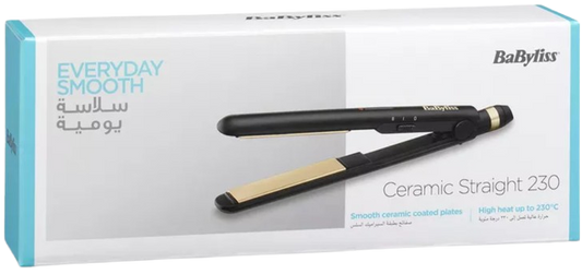 BaByliss Hair Straightener, 25mm Straightening & Multiple Heat Settings, Up To 230°c Temperature With Fast Heat-up Time, Ready To Use In 30 Seconds With Salon-quality Results, ST089SDE (Black)