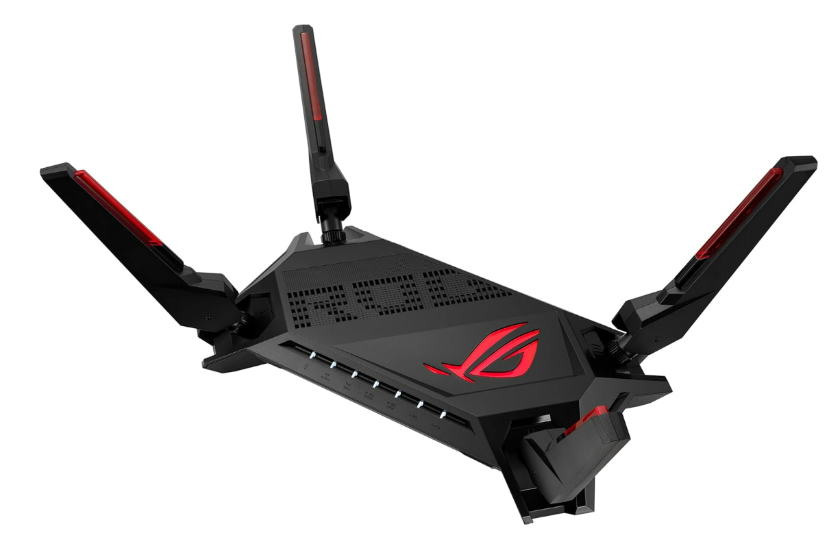 ASUS ROG Rapture WiFi 6 AX Gaming Router (GT-AX6000) Dual 2.5G WAN/LAN Ports, Quad-Core 2.0Ghz CPU, WAN Aggregation, AiMesh Compatible, Lifetime Internet Security, Instant Guard, Aura RGB