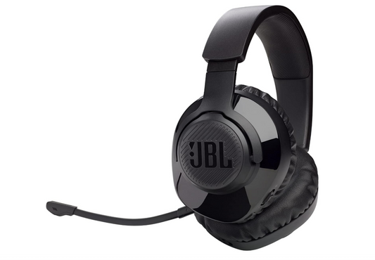JBL Free WFH Wireless, Over Ear Headset with Detachable Voice-Focus Noise Cancelling Mic, Lossless & Low-lag 2.4GHz USB Dongle for Work from Home, Conference Calls, Online Learning & Teaching (Black)