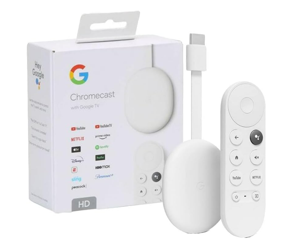 Google Chromecast with Google TV - HD Streaming Device with Voice Remote - Access Netflix, YouTube, Prime Video, Hulu, Spotify, and More - Easy Setup - Compatible with Android & iOS"