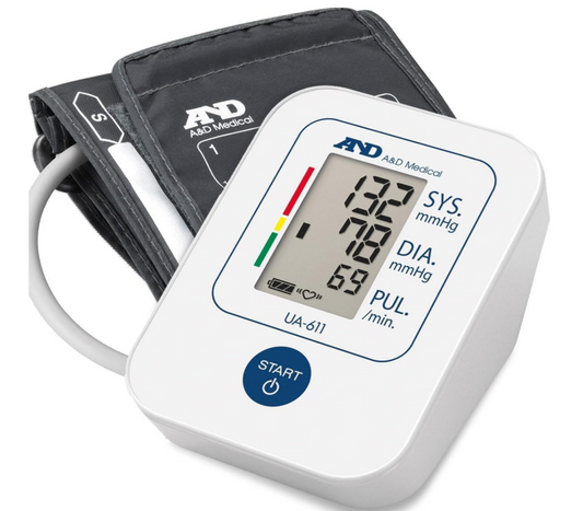 A&D Medical Simple Upper Arm Blood Pressure Monitor, White