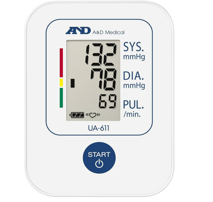 A&D Medical Simple Upper Arm Blood Pressure Monitor, White