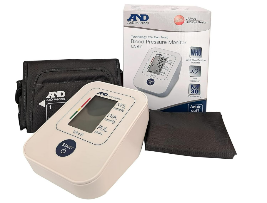 A&D Medical Simple Upper Arm Blood Pressure Monitor, White