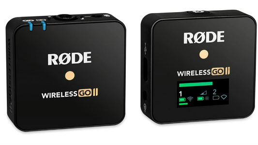 RØDE Wireless GO II Single Ultra-compact Dual-channel Wireless Microphone System with a Built-in Microphone and On-board Recording for Filmmaking, Interviews and Content Creation (Single Set)