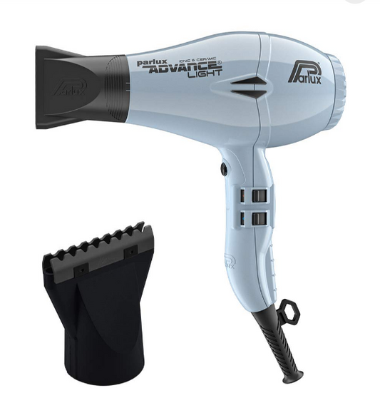 Parlux, Professional Hair Dryer Advance Light Ionic & Ceramic (2200W), Lightweight And Compact, For All Types Of Styles And Hair, Power Plug Type Eu, Color Ice
