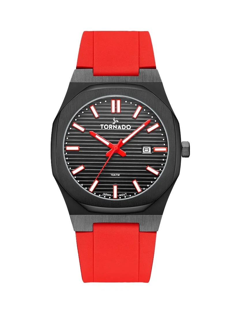 Fila Style Unisex Analog Watch ABS Case Red Silicone Strap, 38-864-004, size 43mm  في الإمارات