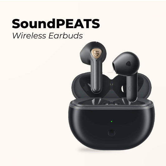 SoundPEATS Wireless Earbuds with Hi-Res Audio, Air3 Deluxe HS Semi in-Ear Headphones with LDAC, ENC Clear Call, APP Control, 14.2mm Large Driver, Game Mode, In-ear Detection, Total 20H Playtime
